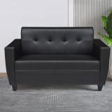 ARRA Remo Leatherette 2 Seater  Sofa (Finish Color - Black, DIY(Do-It-Yourself))