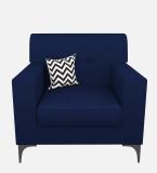 Adorn Homez Solitaire Fabric 1 Seater  Sofa (Finish Color - Navy Blue, DIY(Do-It-Yourself))