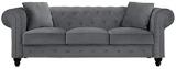 Artistic Interior Crafts Fabric Single Modern Lounge Lazy Sofa Bed Chair Recliner Couch Fabric 3 Seater  Sofa (Finish Color - Grey, Pre-assembled)