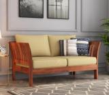 Ratandhara Furniture Solid Sheesham Wooden 2 Seater Sofa for Living Room | Fabric 2 Seater  Sofa (Finish Color - Honey Finish, DIY(Do-It-Yourself))