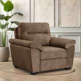 Wakefit Lounger Plus Fabric 1 Seater  Sofa (Finish Color - Mocha Brown, Pre-assembled)