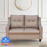 Mintwud from Pepperfry Soma Fabric 2 Seater  Sofa (Finish Color - Brown Colour, Knock Down)