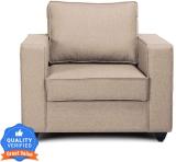 Wakefit Napper Sofa Fabric 1 Seater  Sofa (Finish Color - Omega Pearl, Knock Down)