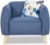 DHOD Standard Fabric 1 Seater  Sofa (Finish Color - Blue, DIY(Do-It-Yourself))