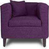 Wakefit Miami Fabric 1 Seater  Sofa (Finish Color - Grape Purple, Pre-assembled)