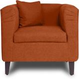 Wakefit Miami Fabric 1 Seater  Sofa (Finish Color - Terracotta, Pre-assembled)