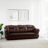 Flipkart Perfect Homes Bella Leatherette 3 Seater  Sofa (Finish Color - Brown Royal, DIY(Do-It-Yourself))