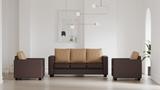 WESTIDO Orlando Leatherette 3 + 1 + 1 Sofa Set (Cream Brown, DIY(Do-It-Yourself))