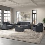 Torque Moscow 6 Seater Fabric Sofa With Ottoman For Living Room - (3+2+1, Dark Grey) Fabric 3 + 2 + 1 Sofa Set (Dark Grey, DIY(Do-It-Yourself))