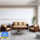 Bharat Lifestyle Tulip311 Fabric 3 + 1 + 1 Sofa Set (Brown, DIY(Do-It-Yourself))