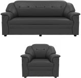 Sekar Lifestyle Polyurethane Series Leatherette 3 + 1 Sofa Set (Grey, Pre-assembled)