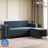 Flipkart Perfect Homes Barley Fabric 3 + 1 Sofa Set (Peacock green, DIY(Do-It-Yourself))