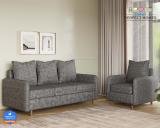 Flipkart Perfect Homes Carter Fabric 3 + 1 Sofa Set (Grey, DIY(Do-It-Yourself))