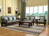 saamenia furnitures Solid Sheesham Wood Six Seater Sofa Set With Center Table For Living Room Fabric 3 + 2 + 1 Sofa Set (Rich Walnut, DIY(Do-It-Yourself))
