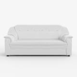 Sekar Lifestyle Polyurethane Series Leatherette Leatherette 3 Seater  Sofa (Finish Color - White, Pre-assembled)