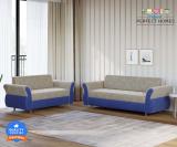 Flipkart Perfect Homes Belgum Fabric 3 + 2 Sofa Set (Royal blue and beige, DIY(Do-It-Yourself))