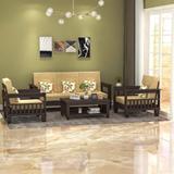 Taskwood Furniture Solid Sheesham Wood Five Seater Sofa Set With Center Table For Living Room Fabric 3 + 1 + 1 Sofa Set (Walnut Finish, DIY(Do-It-Yourself))
