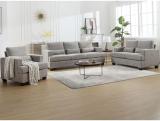 Homeify Alara 6 Seater Fabric 2 Seater Loveseat Sofa and 3 Seater Sofa for Living Room Fabric 3 + 2 + 1 Sofa Set (Grey, DIY(Do-It-Yourself))