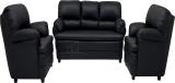 Homeify Noah Ivy Leatherette 3-1-1 Five Seater Sofa Set For Living Room Leather 5 Seater  Sofa (Finish Color - Black, DIY(Do-It-Yourself))