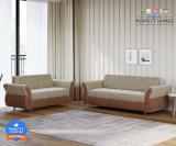 Flipkart Perfect Homes Belgum Fabric 3 + 2 Sofa Set (Beige and brown, DIY(Do-It-Yourself))