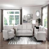 Homeify Wood Swiss Fabric 6 Seater 3+2+1 Sofa Set for Living Room Fabric 3 + 2 + 1 Sofa Set (Ivory, Pre-assembled)