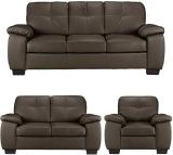 Torque ANTOS Leatherette 3 + 2 + 1 Sofa Set (Brown, Pre-assembled)