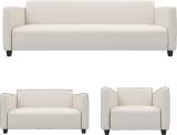 Sekar Lifestyle Box Series Leatherette 3 + 2 + 1 Sofa Set (Beige, Pre-assembled)