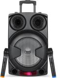 Zoook Rocker Thunder XXL Duet 70W with Dual Wireless Mic 70 W Bluetooth Party Speaker (Black, Stereo Channel)