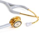 RCSP Stethoscope For Doctor and Medical Students Brass Ring dual head Gold Plated Acoustic Stethoscope (Grey)