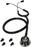 Lvnshan Stethoscope Deluxe with - 2 Pairs Extra Knobs for Doctors, Nurses & Students Doctors Stethoscope (Black)