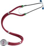 Evolife Sprague Rappaport Dual Tube with Compact & Durable Design For Professional Use Manual Stethoscope (Red)