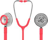 MDLS Life strong Daimond Heart Aluminium Finished Bras Ring Light wait Chest Pies Stethoscope Acoustic Stethoscope (Cherry Pink)