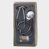 Micro Tone Super Acoustic Sensitivity Latex Free Tube Acoustic Stethoscope (Black)