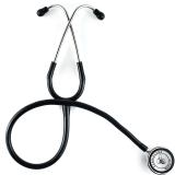 Dishan Diamond Acoustic With Golden Ring on Chestpiece for Professional & Medical Use Manual Stethoscope (Black)