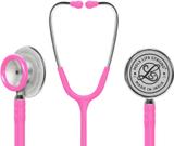 MDLS Life strong Daimond Heart Aluminium Finished Bras Ring Light wait Chest Pies Stethoscope Acoustic Stethoscope (Pink)