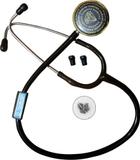 DIAMOND Golden Ring Chestpiece with Green Headframe With Stethoscope Acoustic Stethoscope (Black)