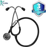 K-life ST-102 Professional Single head Chest Piece for medical students nurses doctors Acoustic Stethoscope (Black)
