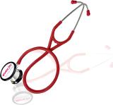 Evolife Cardiofonic For Professional Use "High Quality Aluminium Frame & Soft Ear Knob" Acoustic Stethoscope (Red)