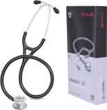 MOWELL Premium Stethoscope for Clear and Accurate Auscultation Prima S.S II Monitoring Stethoscope (Black)