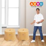 AVRO furniture AVRO Bullet Small Stool ( 10 Inch ) , Set of 2 Living & Bedroom Stool (Beige, Pre-assembled)