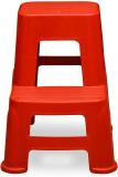 Nilkamal Strong & Durable Step Stool STL 21|100%PolyPropylene|For Living,Bed Room,Kitchen Bathroom Stool (Red, Pre-assembled)