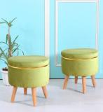 ANA craft ANA craft Ottoman Round Small Foot Rest Stool for Living Room Office, .: Stool (Green, Pre-assembled)