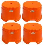 AVRO furniture AVRO Bullet Small Stool ( 10 Inch ) , Set of 4 Living & Bedroom Stool (Orange, Pre-assembled)