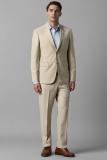 LOUIS PHILIPPE Men Beige Slim Fit Textured Formal Two Piece Suit Textured Men Suit