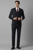 LOUIS PHILIPPE Men Black Slim Fit Check Formal Three Piece Suit Checkered Men Suit