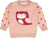 WINGSFIELD Applique Crew Neck Casual Baby Girls Pink Sweater