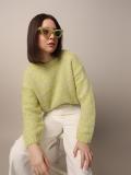 ONLY Solid Round Neck Casual Women Green Sweater