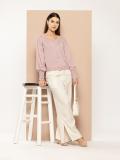 her by invictus Solid Round Neck Casual Women Pink Sweater