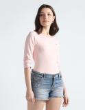 TOMMY HILFIGER Solid Women Crew Neck Pink T-Shirt