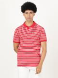 Wrangler Striped Men Polo Neck Red, White T-Shirt